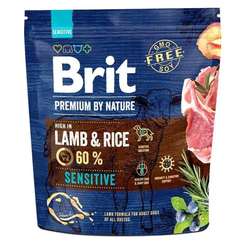 By Nature Sensitive Lamb And Rice Droog Hondenvoer 1 Nat Hondenvoer 1kg von Brit – Produktfoto