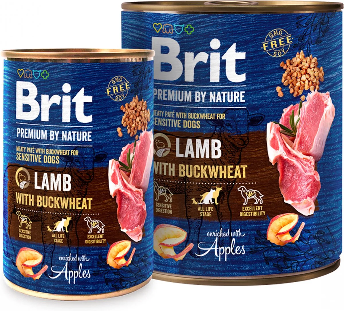 Cans Lamb with Buckwheat 400 g (6) de Brit – photo produit