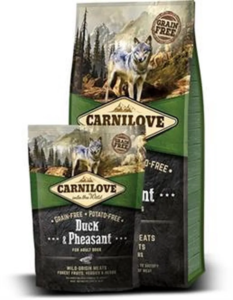 Carnilove Adult granenvrij hondenvoer Eend & Fazant 12kg met 70% vlees 12 kg + 1,5 kg gratis by Brit – product photo