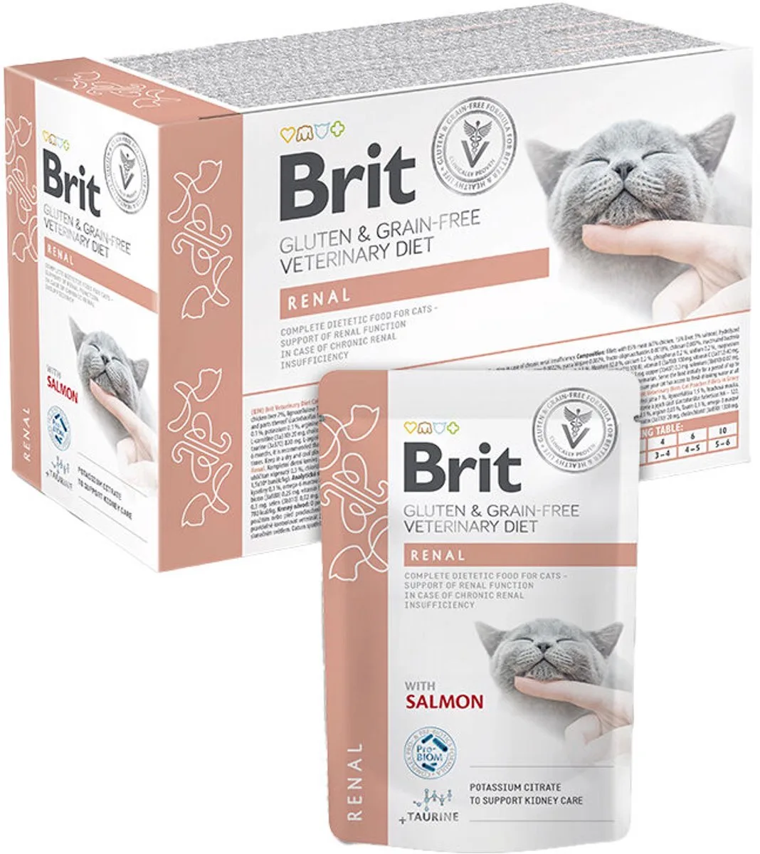 Cat - Grain free - Renal - Pouch 12 x 85 g by Brit – product photo