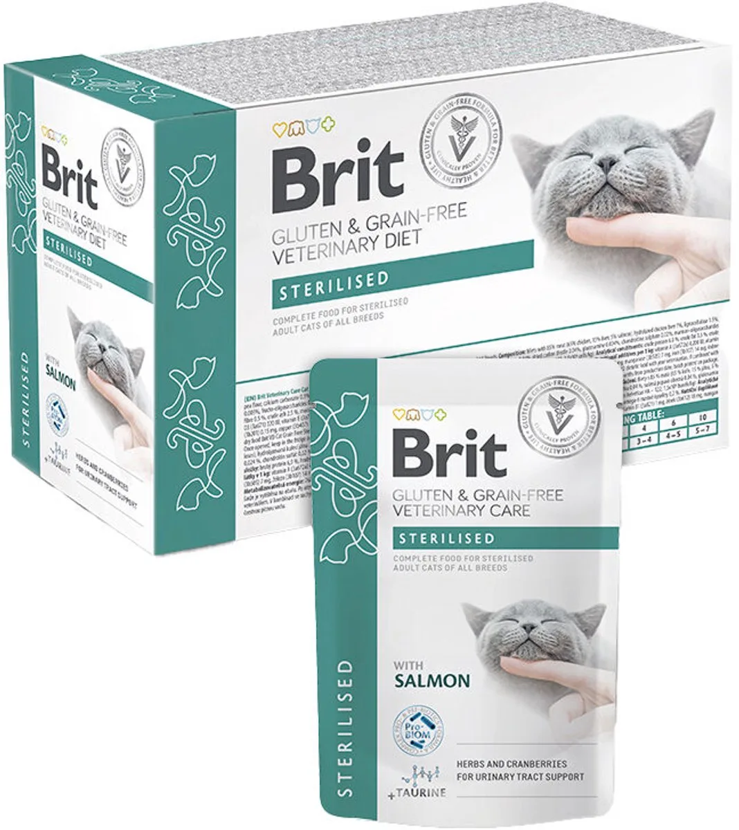 Cat - Grain free - Sterilised - Pouch 12 x 85 g by Brit – product photo