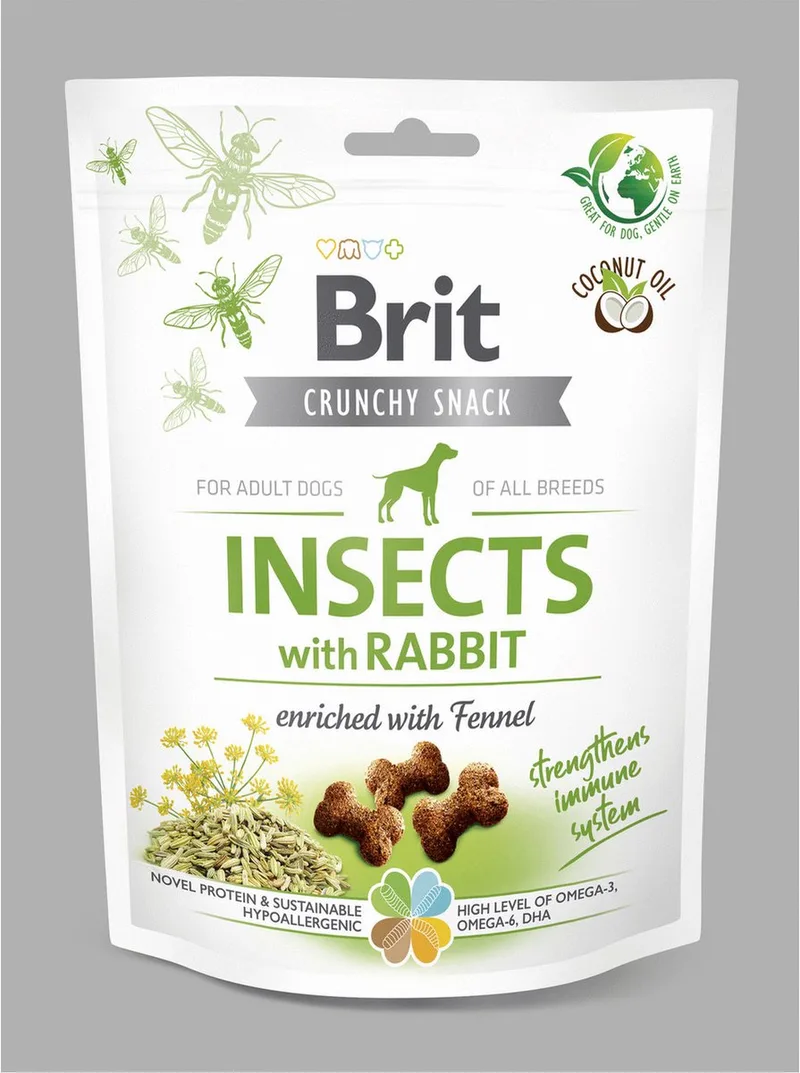 Dog Crunchy Cracker 200 g - Hondensnacks - Insecten&Konijn von Brit – Produktfoto
