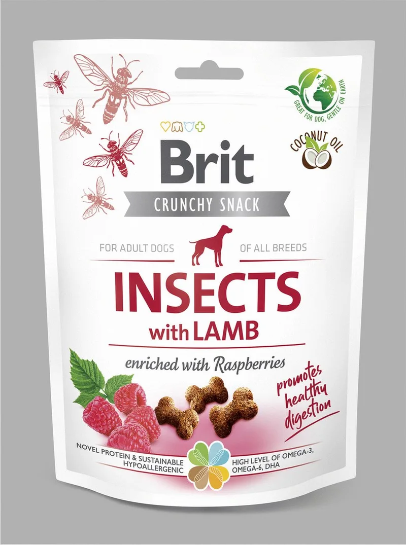 Dog Crunchy Cracker 200 g - Hondensnacks - Insecten&Lam by Brit – product photo