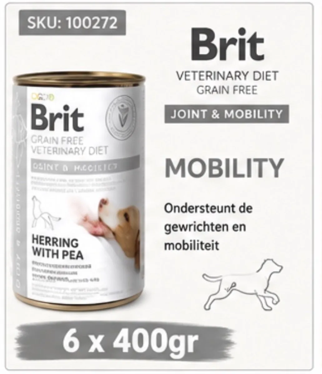 Dog - Grain free - Joint & Mobility - Blik - 6 x 400 g fra Brit – produktbillede