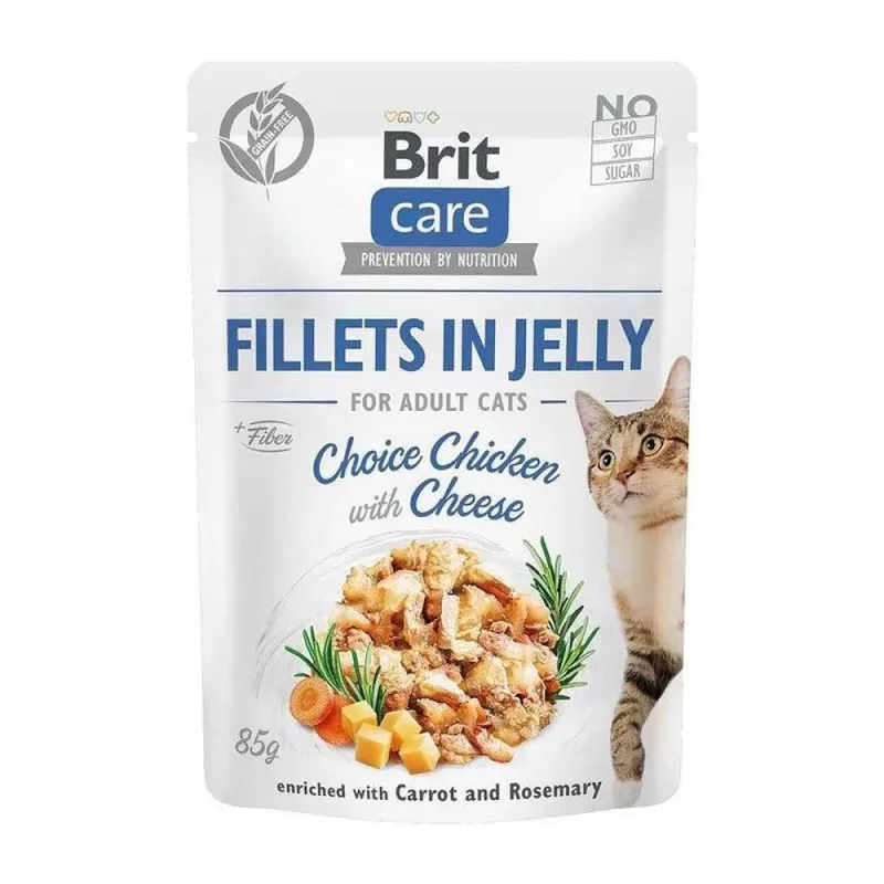 Filets In Gelei Met Smaak Van Natvoer Voor Kat 85g de Brit – photo produit 2 sur 5