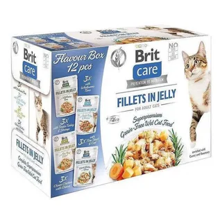 Filets In Gelei Met Smaak Van Natvoer Voor Kat 85g de Brit – photo produit 1 sur 5