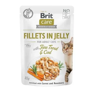 Filets In Gelei Met Smaak Van Natvoer Voor Kat 85g de Brit – photo produit 4 sur 5