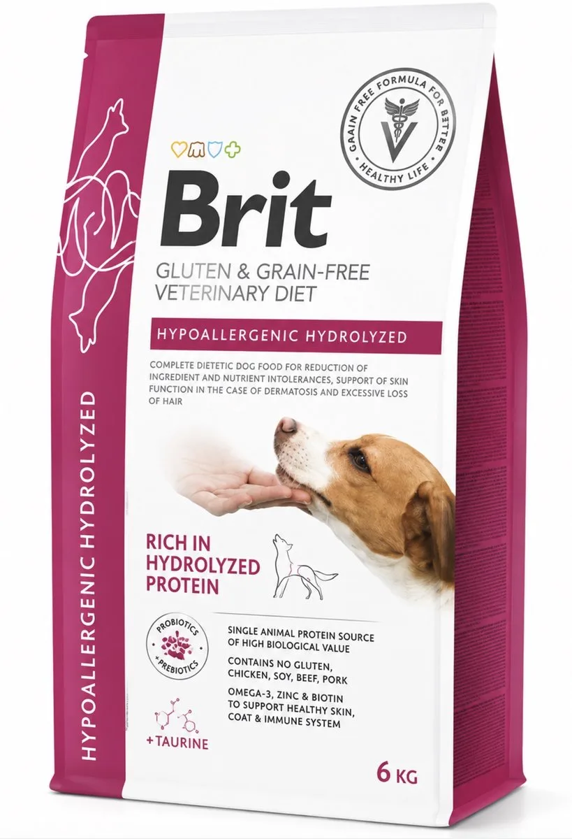 GF VD Dog Hypoallergenic Hydrolyzed - 6 kg van Brit – productfoto
