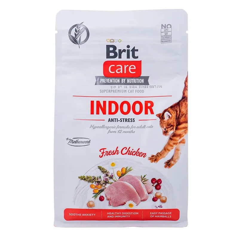 Graanvrij Anti-stress Kattenvoer Voor Volwassen Binnenkatten 400g by Brit – product photo 1 of 4