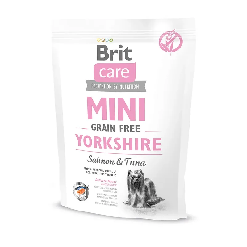 Care Getreidefreies Hundefutter Mini Yorkshire Adult Mit Lachs Und Thunfisch 400g von Brit – Produktfoto