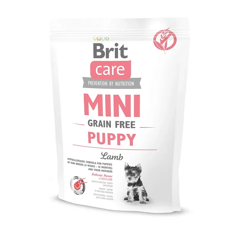 Care Getreidefreies Hundefutter Für Welpen Von Miniaturrassen Mit Lamm 400g von Brit – Produktfoto