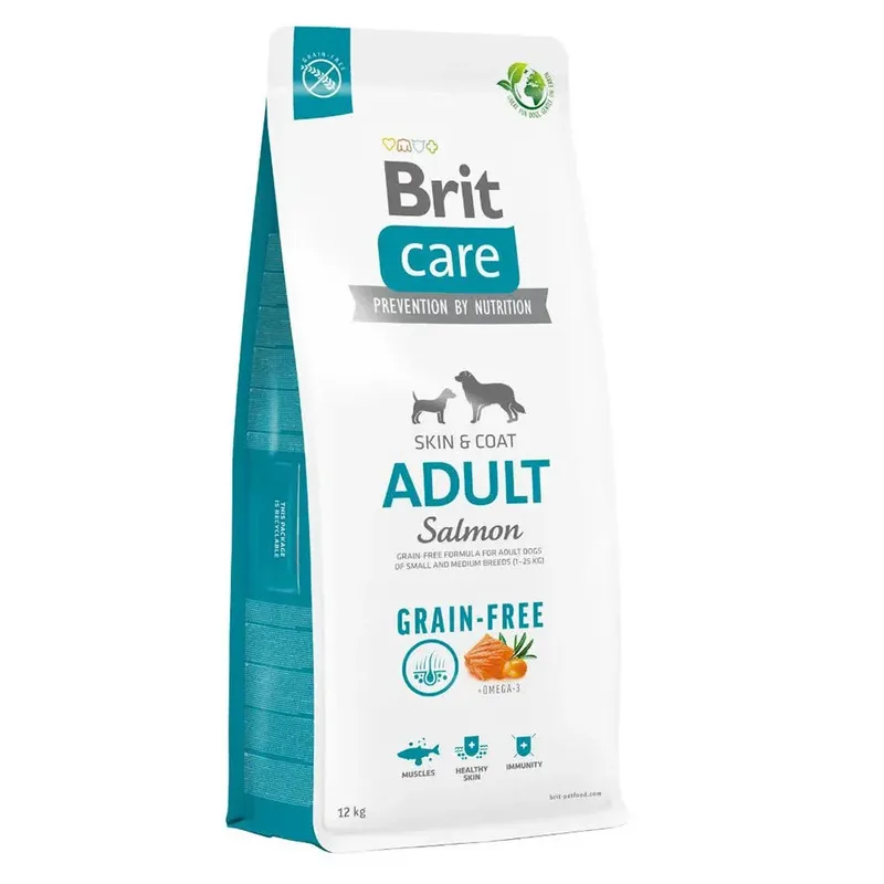 Croquettes Pour Chien Adulte Sans Céréales Au Saumon 12kg de Brit – photo produit