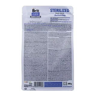 Graanvrije Gesteriliseerde Gewichtsbeheersing Kattenvoer 400g by Brit – product photo 4 of 4