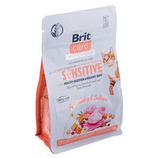 Care Getreidefreies Katzenfutter Sensitiv Pute Und Lachs 400g von Brit – Produktfoto 2 von 4