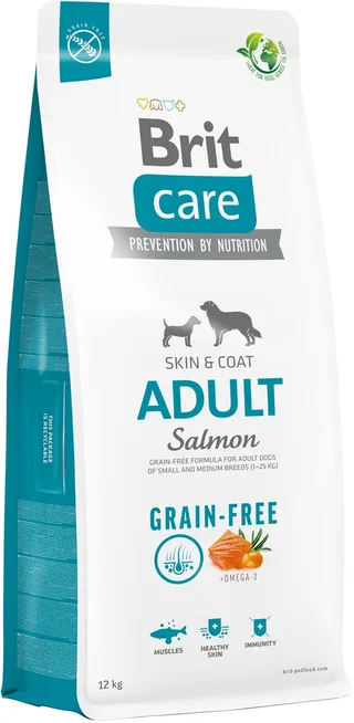 Grain-Free Adult Skin & Coat Zalm - Hondenvoer - 3 kg de Brit – photo produit 1 sur 2