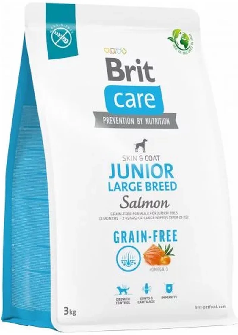 Grain-Free Junior Large Breed Skin & Coat Zalm - Hondenvoer - 3 kg de Brit – photo produit