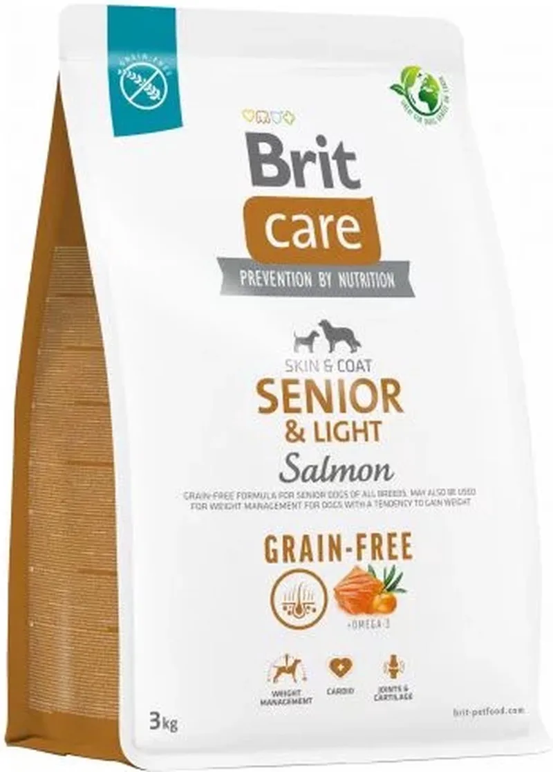 Grain-Free Senior & Light Skin & Coat Zalm - Hondenvoer - 3 kg by Brit – product photo