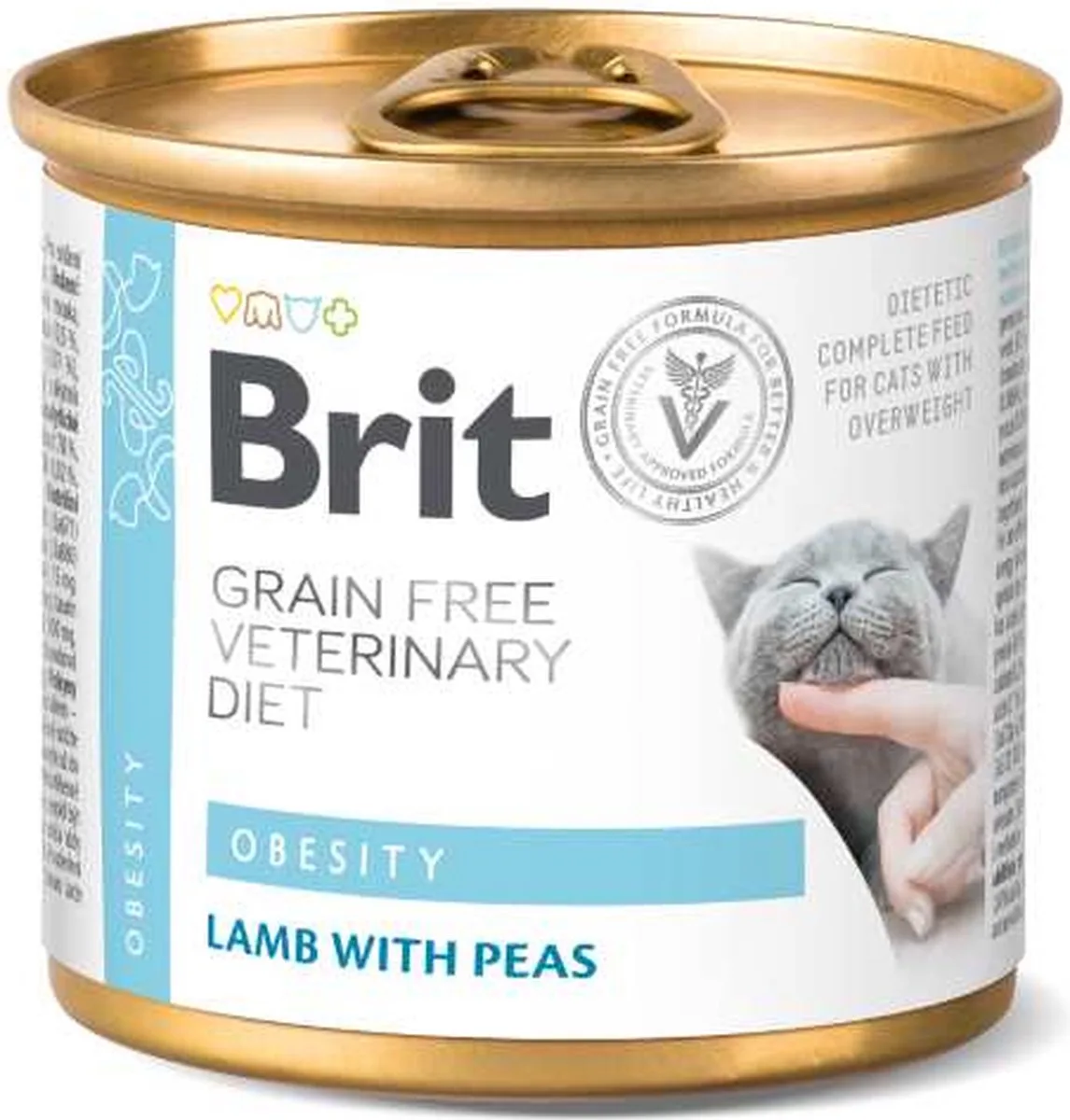 Grain Free Veterinary Diet Obesity Blik - 6 x 200 gram by Brit – product photo