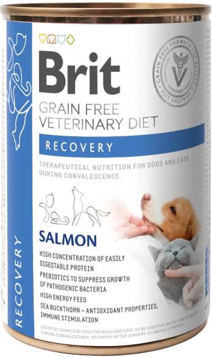 Grain Free Veterinary Diet Recovery Blik - 6 x 400 gram by Brit – product photo