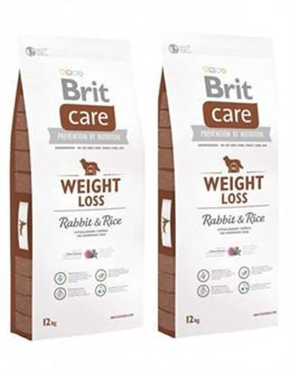 hypo allergeen weight loss konijn & rijst 2 x 12 kg van Brit – productfoto