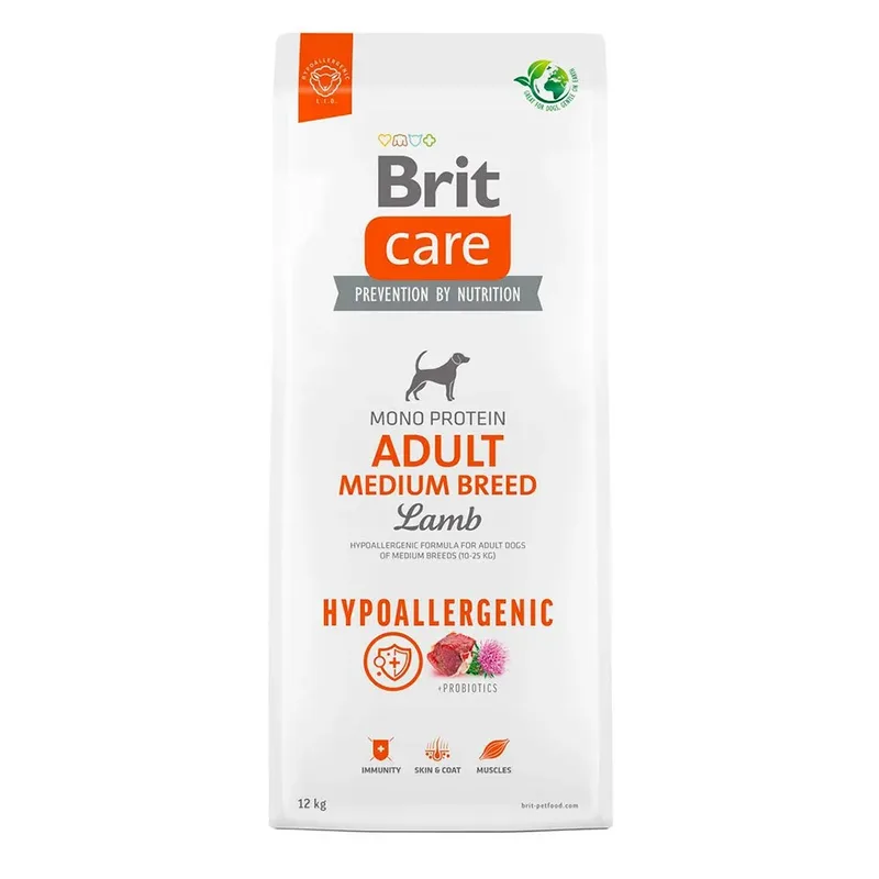 Nourriture Hypoallergénique Pour Chiens Adultes De Taille Moyenne à L´agneau 12kg de Brit – photo produit