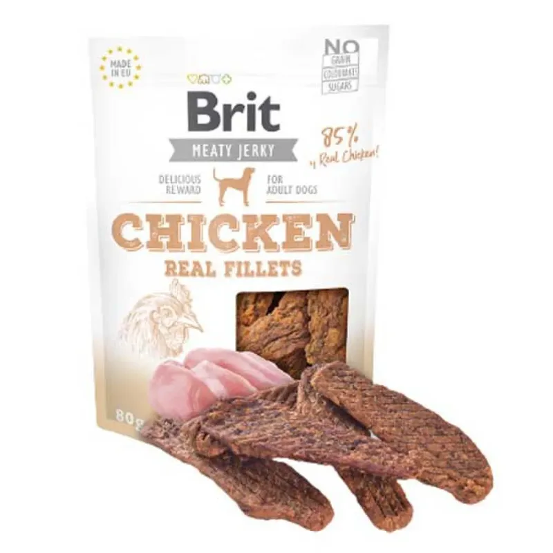 Jerky Snack Kippenvoer Voor Honden 80 G by Brit – product photo 2 of 2