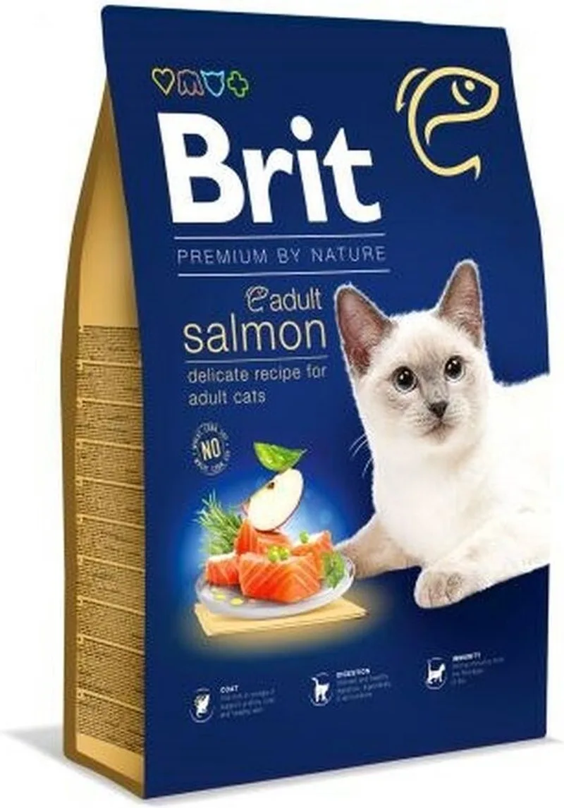 Kattenvoer Brit PREMIUM BY NATURE ADULT Volwassen Zalm 1,5 Kg fra Brit – produktbillede