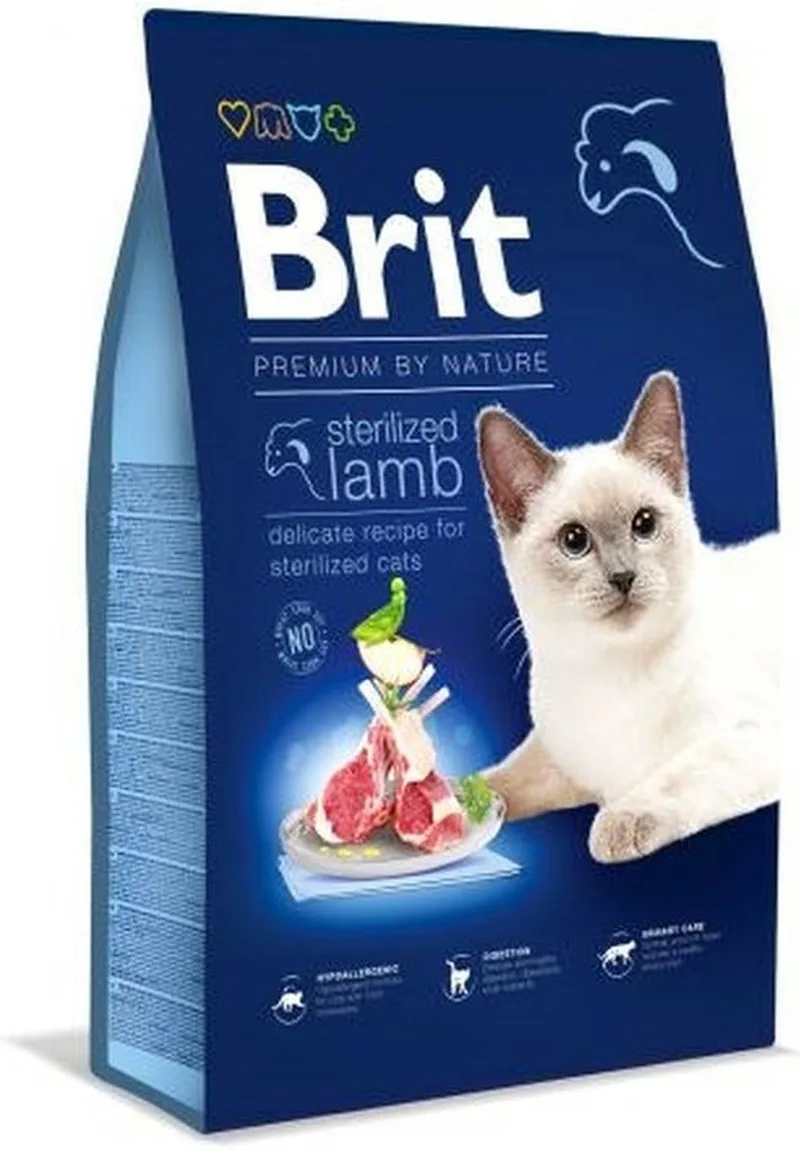 Kattenvoer Brit PREMIUM BY NATURE STERILIZED Volwassen Pauw Lam 8 kg by Brit – product photo
