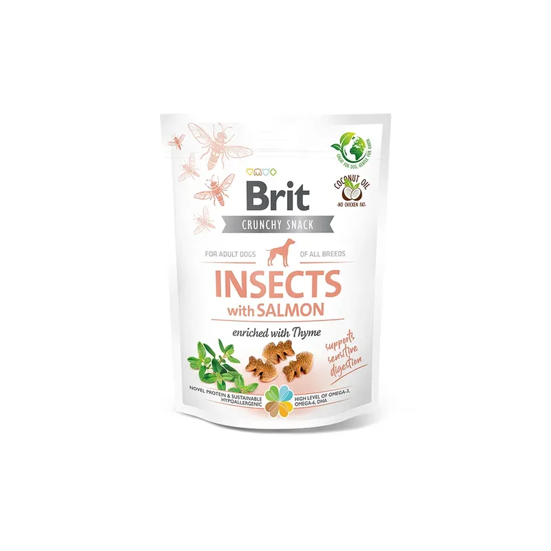 Care Cracker Croustillant Aux Insectes Et Au Saumon Friandise Pour Chien 6x200g de Brit – photo produit