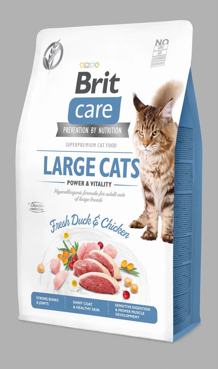 Large Cats Power & Vitality Eend&Kip - Kattenvoer - 2 kg by Brit – product photo
