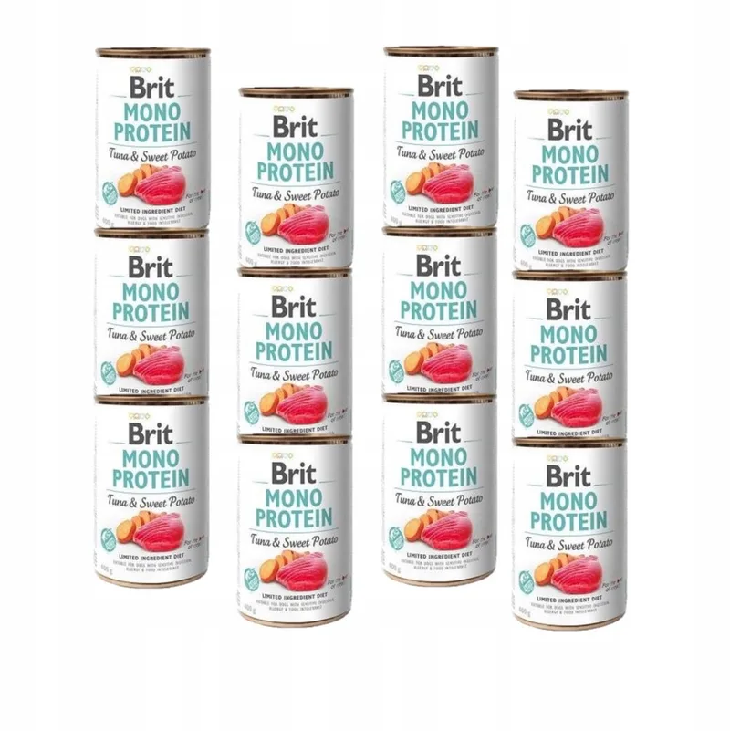 Mono Protein Serie - Honden Natvoer - Tonijn - Zoete Aardappel - 12x400g de Brit – photo produit