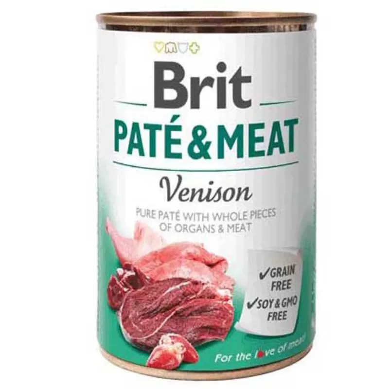Nat Hondenvoer Met Paté En Hertenvlees 400g by Brit – product photo
