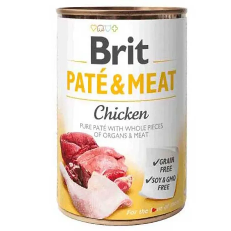 Nasses Hundefutter Mit Pastete Und Hühnerfleisch 400g von Brit – Produktfoto
