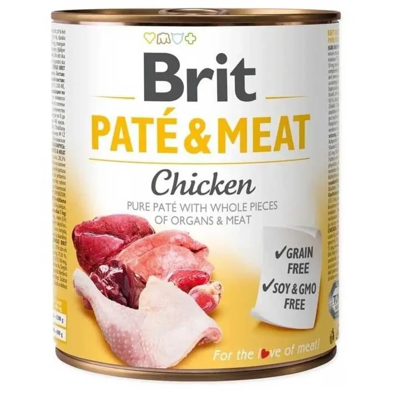 Nat Hondenvoer Met Paté En Kippenvlees 800g fra Brit – produktbillede