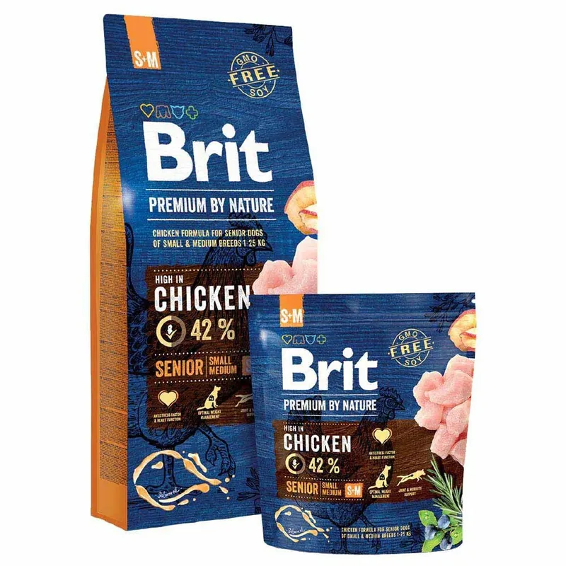 Nature S+m Appel Kip En Maïs Senior Hondenvoer 15kg by Brit – product photo