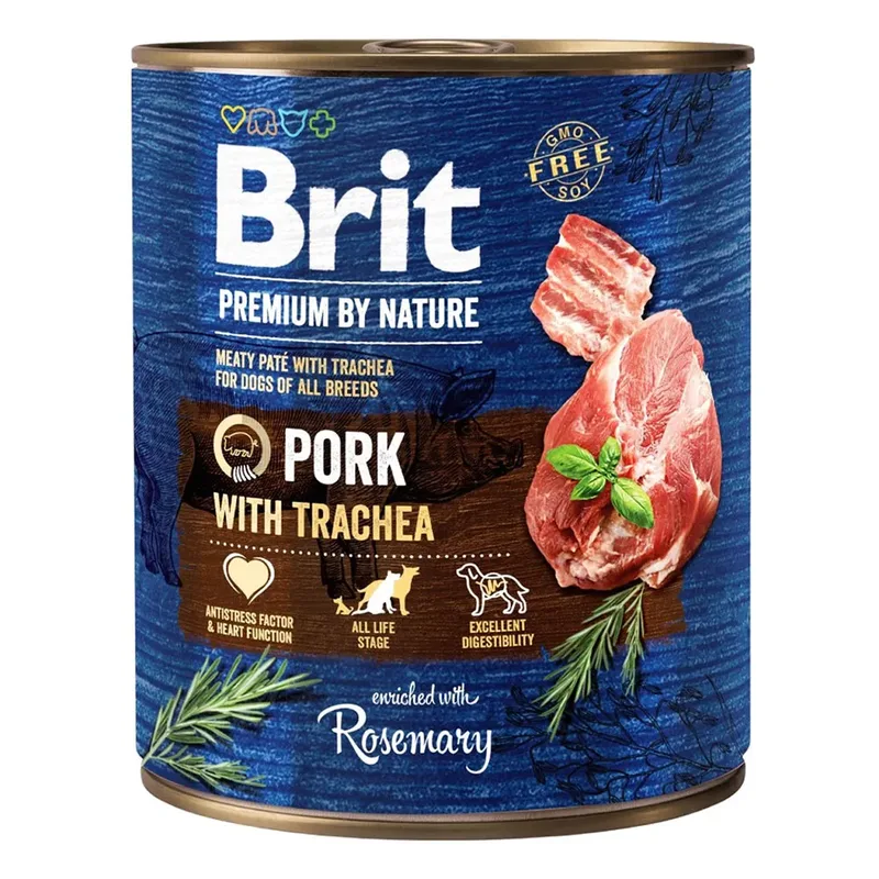 Nourriture Humide Premium Pour Chiens Avec Trachée De Porc 800g de Brit – photo produit