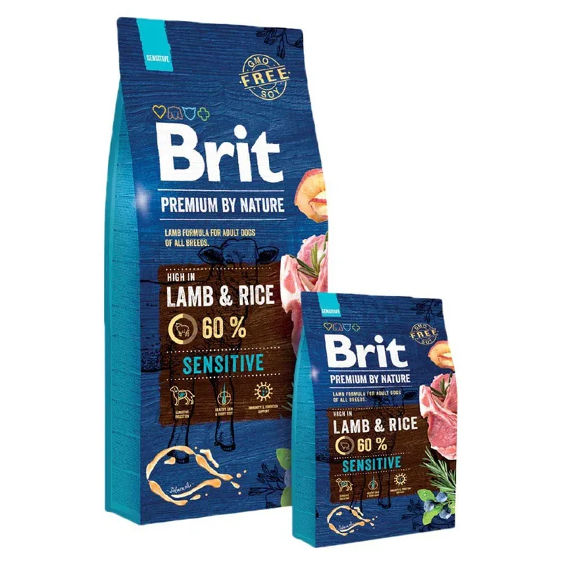 Natuurlijke Gevoelige Hondenvoeding Lam & Rijst 3kg by Brit – product photo