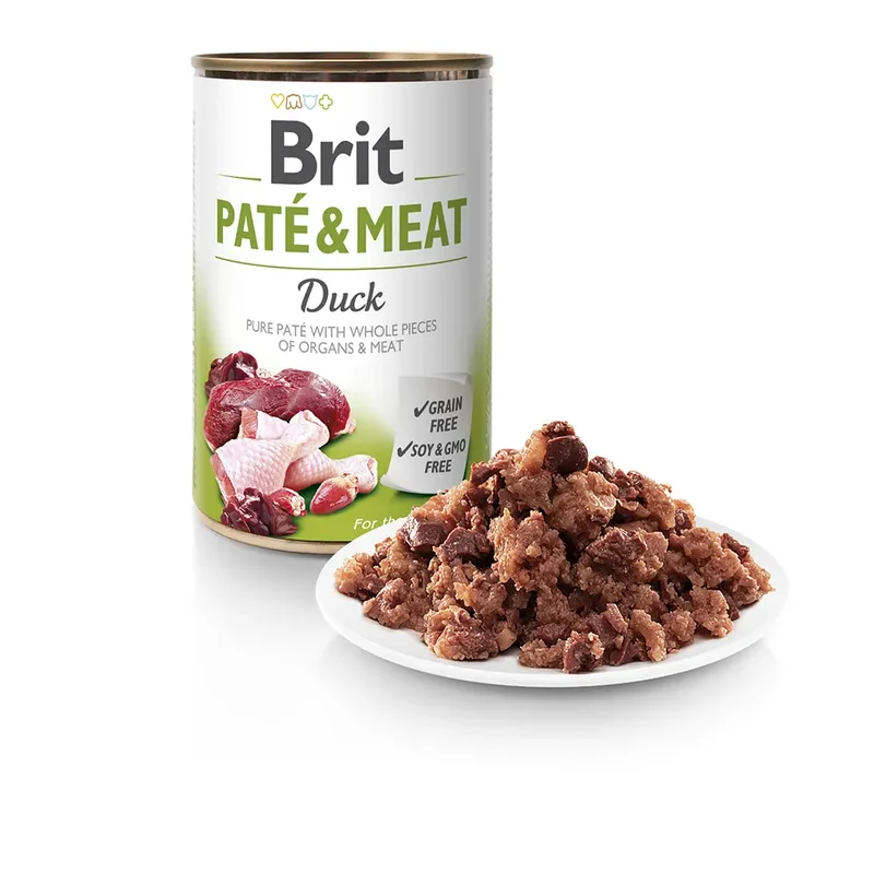 Natvoer Voor Volwassen Honden Paté Met Eend 6x400g by Brit – product photo