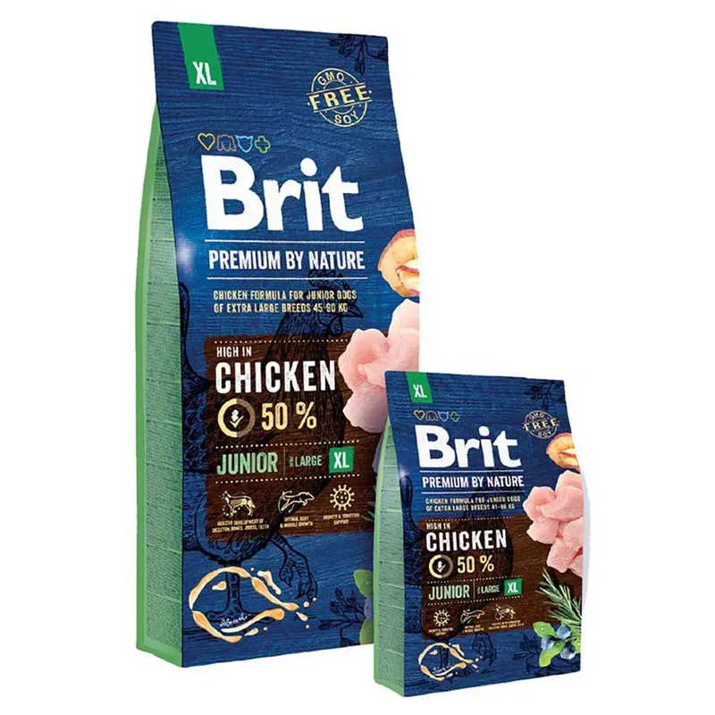 Nourriture Pour Chien Au Poulet Premium By Nature Junior Xl 15kg de Brit – photo produit