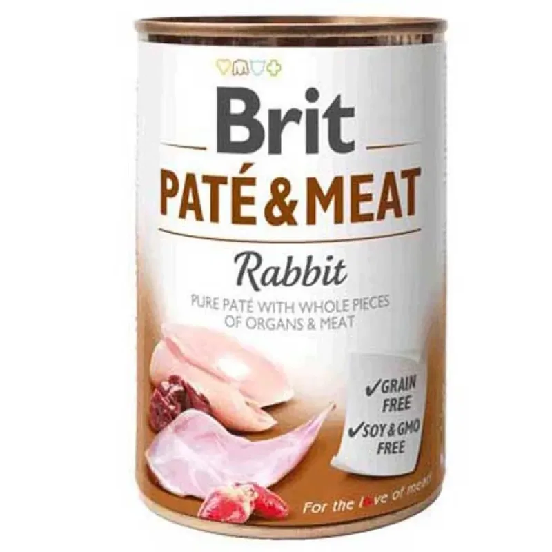 Pâté Et Viande Avec Lapin Nourriture Humide Pour Chien 400g de Brit – photo produit