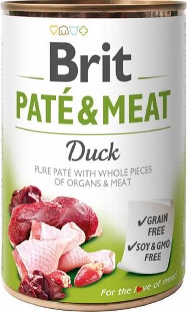 Paté & Meat Duck 400 gram by Brit – product photo