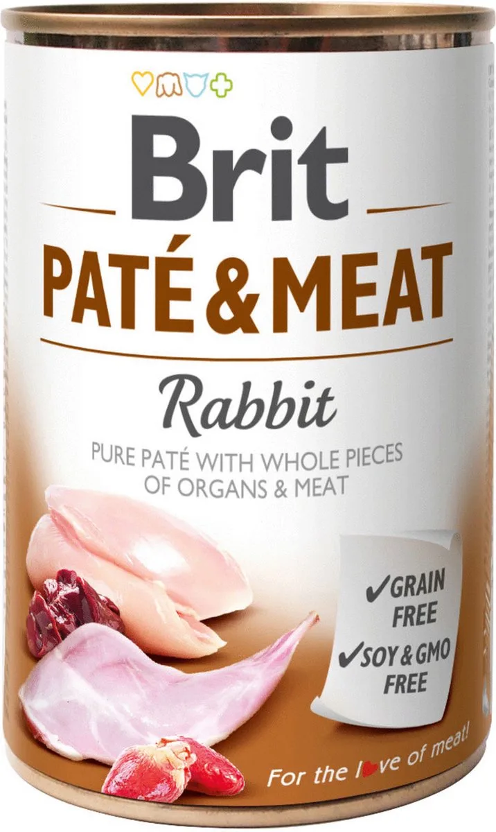 Pate & Meat Konijn 6 x 400 gram van Brit – productfoto