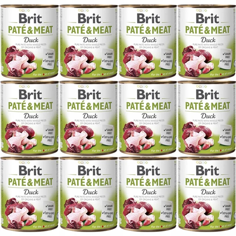 Paté & Meat Serie - Hondenvoer - Eend - 800g - Volledig Diervoeder de Brit – photo produit