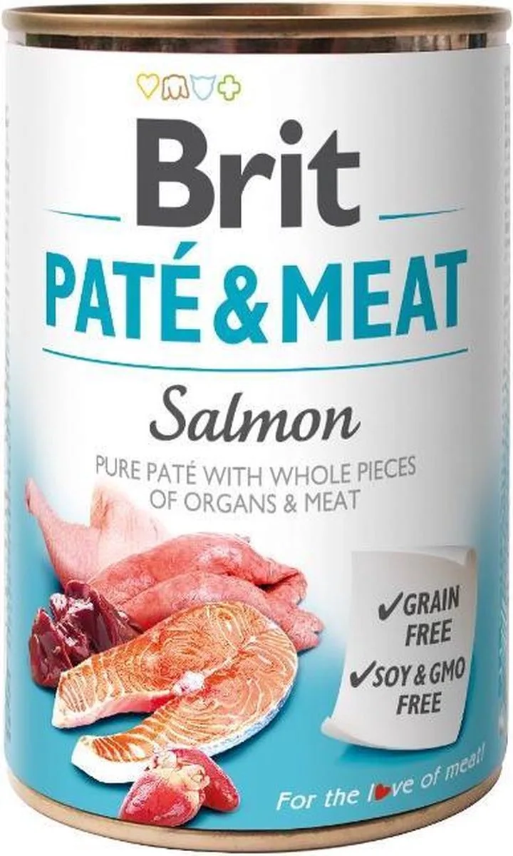 Pate & Meat Zalm 6 x 400 gram by Brit – product photo
