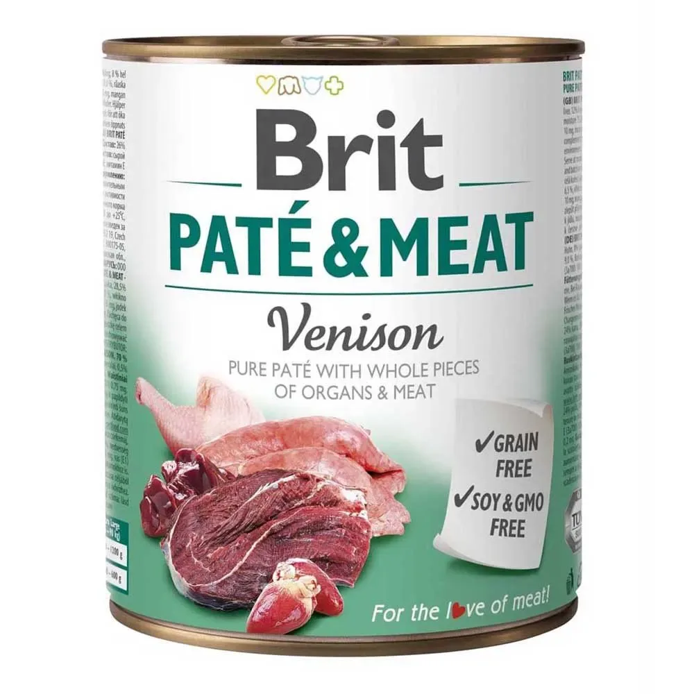 Pate Und Fleisch Mit Wild Nassfutter Für Hunde 800g van Brit – productfoto