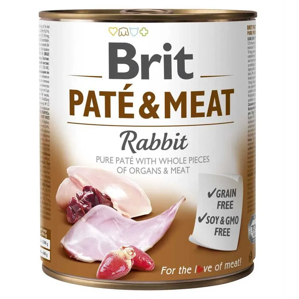 Pâtée Et Lapin Nourriture Humide Pour Chiens 800g van Brit – productfoto