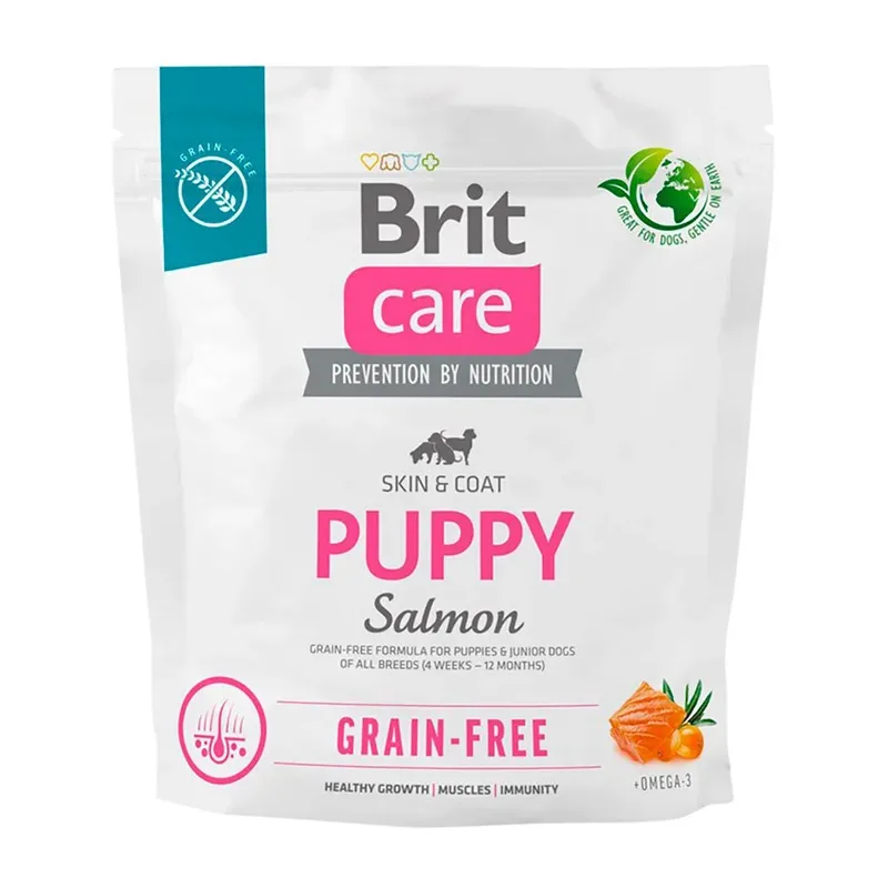 Puppy´s En Jonge Honden Van Alle Rassen Maanden Hondenzorg Graanvrije Puppy Zalm Hondenvoer 1kg 4-12 M by Brit – product photo
