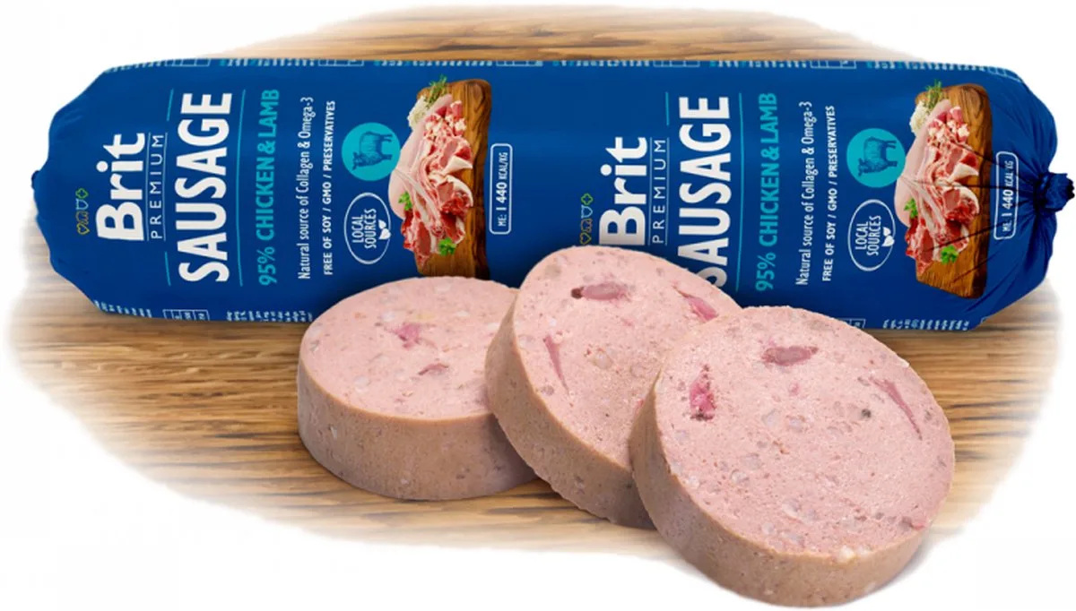 Sausage Chicken & Lamb 800 g van Brit – productfoto