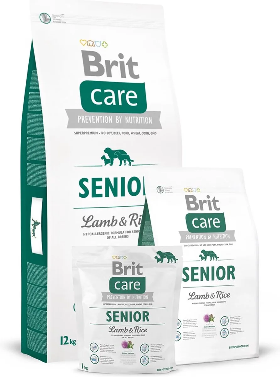 Senior Lamb & Rice 3 kg hypo allergeen van Brit – productfoto