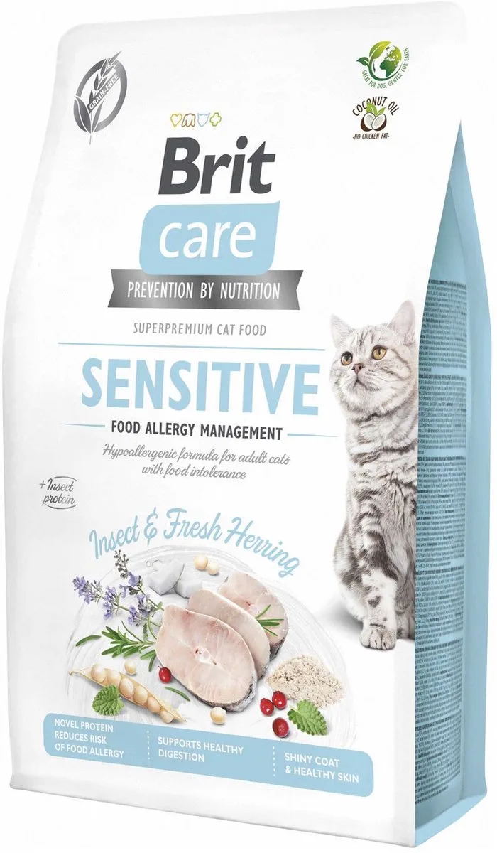 Sensitive Food Allergy Management Haring&Insecten - Kattenvoer - 6 x 2 kg fra Brit – produktbillede